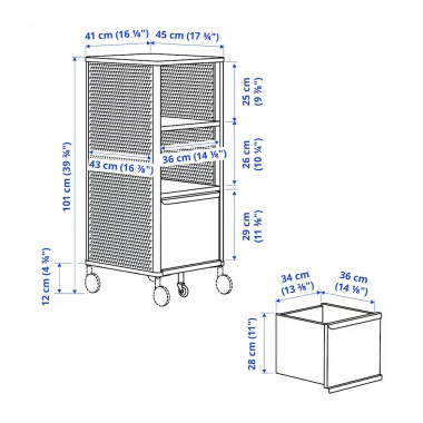 Modern Style Trolley Cart, with Lockable Caster