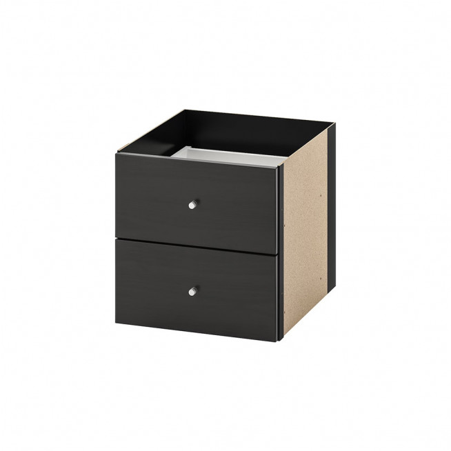 Ikea Kallax Shelf Unit with 4 Inserts Black-Brown