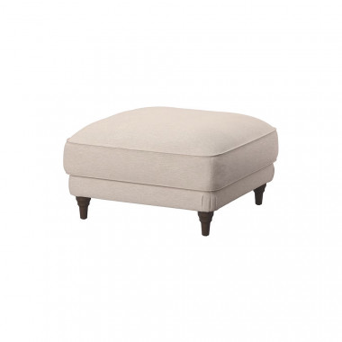 Fabric Ottoman, Cube Footstool with Sturdy Wood